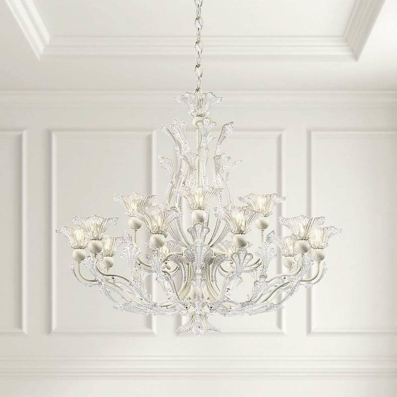 French Lace Rivendell 16 Light Chandelier by Schonbek