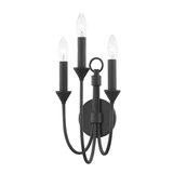 Cate Wall Sconce By Troy Lighting, Finish: Forged Iron, Number of lights: 3 Light