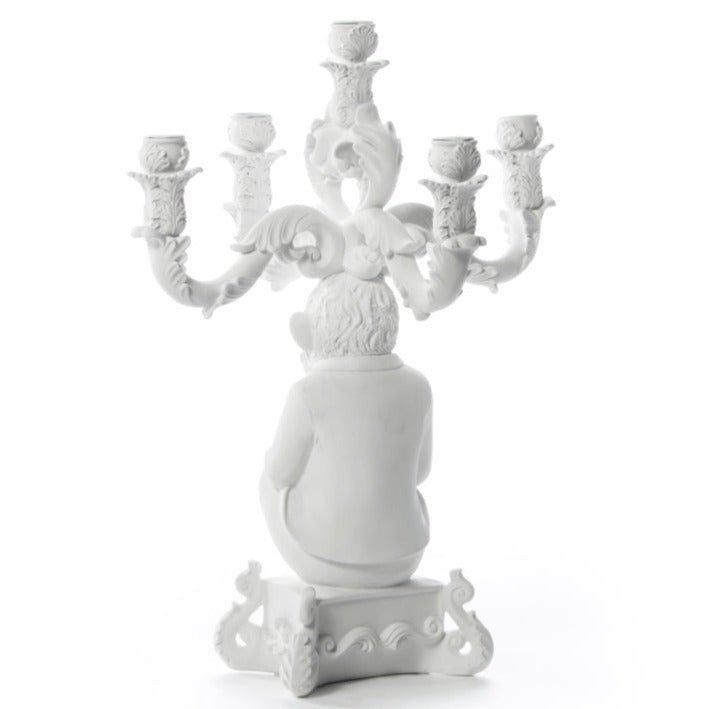 Burlesque Chimp Candle Holder By Seletti, Finish: White