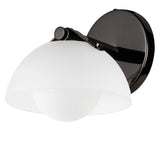 Domain Wall Sconce By Studio M, Finish: Gunmetal, Shade Color: Frosted