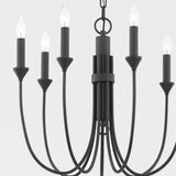Cate Chandelier By Troy Lighting, Size: Small, Finish: Forged Iron