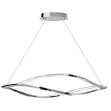 Meridian LED Linear Suspension by Kichler, Finish: Chrome, Nickel Brushed, Size: Small, Large,  | Casa Di Luce Lighting