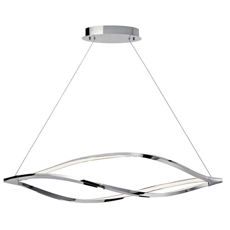 Meridian LED Linear Suspension by Kichler, Finish: Chrome, Size: Large,  | Casa Di Luce Lighting