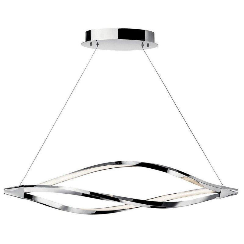 Meridian LED Linear Suspension by Kichler, Finish: Chrome, Size: Small,  | Casa Di Luce Lighting