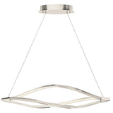 Meridian LED Linear Suspension by Kichler, Finish: Nickel Brushed, Size: Small,  | Casa Di Luce Lighting