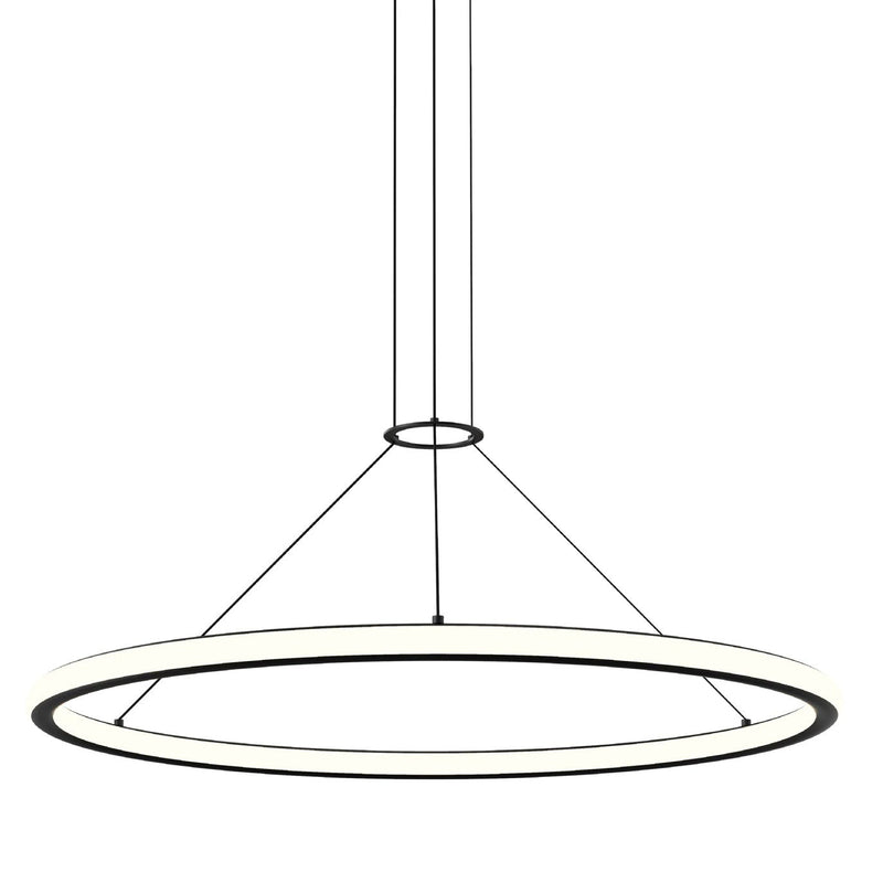 Luna Round LED Pendant By Sonneman Lighting, Size: Large, Finish: Painted Brass