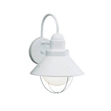 Small White Seaside 1 Light Outdoor Wall Lantern