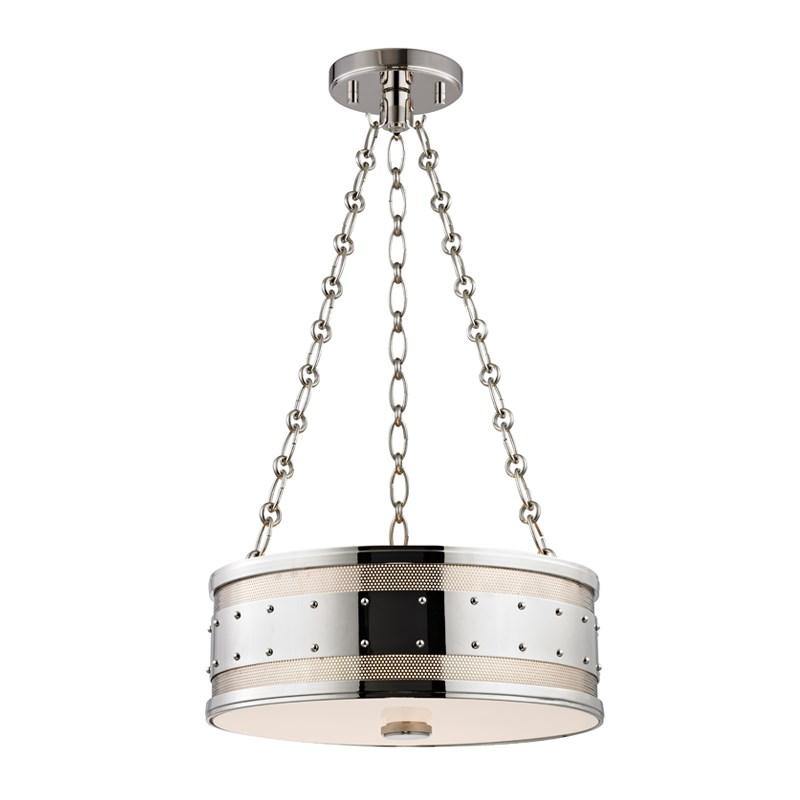 Gaines Pendant by Hudson Valley, Finish: Nickel Polished, Size: Small,  | Casa Di Luce Lighting