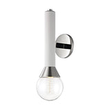 White/Polished Nickel Via Wall Sconce by Mitzi