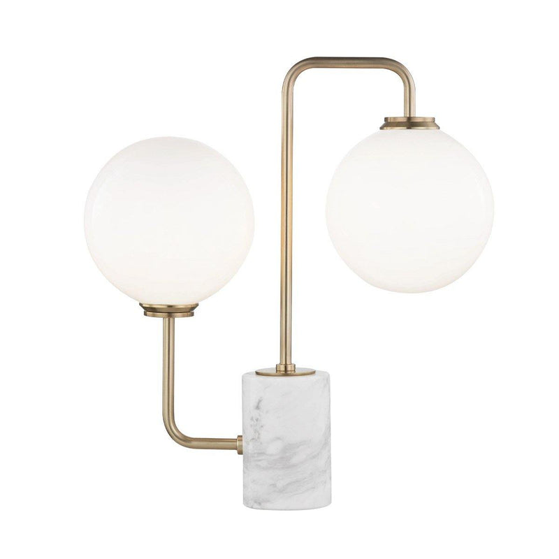 Mia Table Lamp by Mitzi, Finish: Brass Aged, Nickel Polished, ,  | Casa Di Luce Lighting