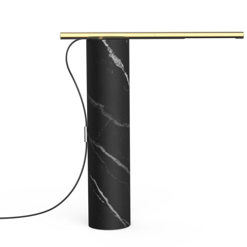 T.O. Table Lamp By Pablo, Finish: Marquina Black / Brass