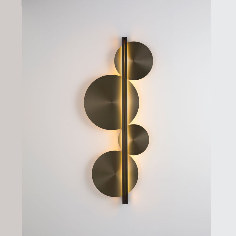Strate Moon Wall Light By CVL, Finish: Satin Graphite, Color: Satin Graphite