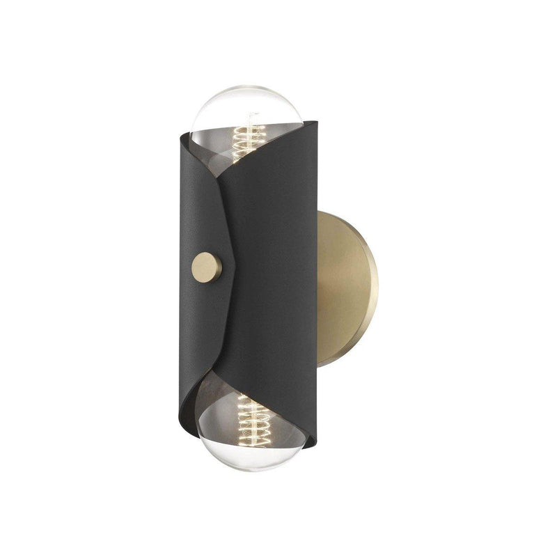 Immo Wall Sconce by Mitzi, Color: Black, Finish: Brass Aged,  | Casa Di Luce Lighting