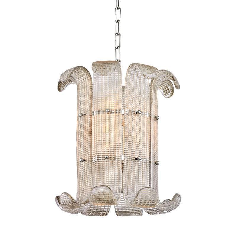 Brasher Chandelier by Hudson Valley, Finish: Nickel Polished, Size: Small,  | Casa Di Luce Lighting