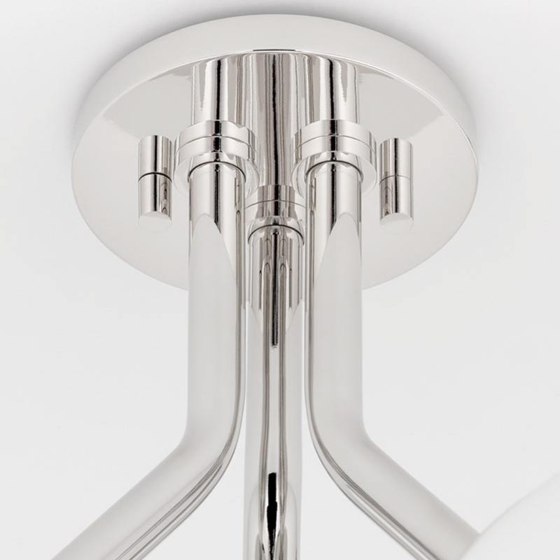 Estee Semi-Flushmount by Mitzi, Finish: Brass Aged, Nickel Polished, ,  | Casa Di Luce Lighting
