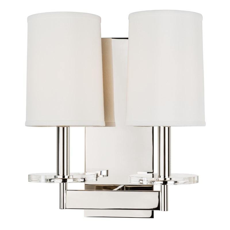 Chelsea Wall Sconce by Hudson Valley, Finish: Nickel Polished, Number of Lights: 2,  | Casa Di Luce Lighting