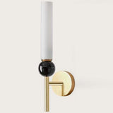 Aged Gold-Black Marble Delie Wall Light by Aromas Del Campo