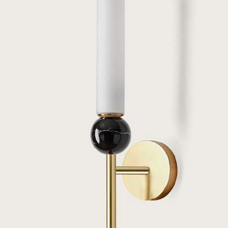 Aged Gold-Black Marble Delie Wall Light by Aromas Del Campo