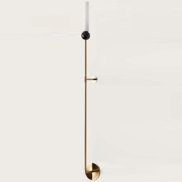 Aged Gold-Black Marble Delie L Wall Light by Aromas Del Campo