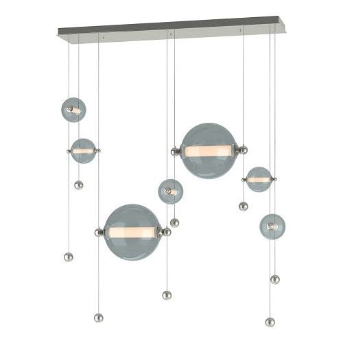 ABACUS DOUBLE LINEAR LED PENDANT BY HUBBARDTON FORGE, COLOR: COOL GREY, FINISH: STERLING, | CASA DI LUCE LIGHTING