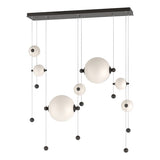 ABACUS DOUBLE LINEAR LED PENDANT BY HUBBARDTON FORGE, COLOR: OPAL, FINISH: OIL RUBBED BRONZE, | CASA DI LUCE LIGHTING
