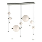 ABACUS DOUBLE LINEAR LED PENDANT BY HUBBARDTON FORGE, COLOR: OPAL, FINISH: STERLING, | CASA DI LUCE LIGHTING