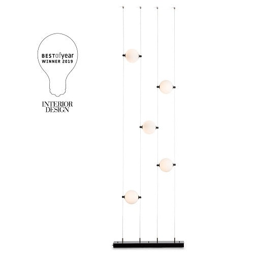 ABACUS FLOOR LED LAMP BY HUBBARDTON FORGE, COLOR: OPAL, FINISH: INK, | CASA DI LUCE LIGHTING