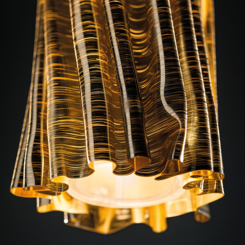 Gold Accordeon Vertical Suspension by Slamp