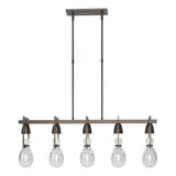 APOTHECARY LINEAR PENDANT BY HUBBARDTON FORGE, FINISH: BRONZE, CLEAR GLASS, STEM LENGTH: STANDARD,  | CASA DI LUCE LIGHTING