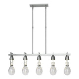 APOTHECARY LINEAR PENDANT BY HUBBARDTON FORGE, FINISH: VINTAGE PLATINUM, CLEAR GLASS, STEM LENGTH: STANDARD,  | CASA DI LUCE LIGHTING