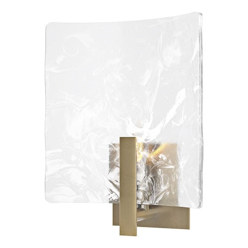 ARC 1 LIGHT SCONCE BY HUBBARDTON FORGE, FINISH: MODERN BRASS, CLEAR GLASS, SIZE: LARGE,  | CASA DI LUCE LIGHTING