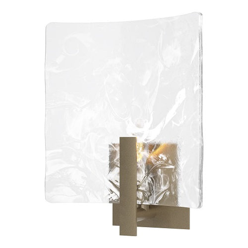 ARC 1 LIGHT SCONCE BY HUBBARDTON FORGE, FINISH: SOFT GOLD, CLEAR GLASS, SIZE: LARGE,  | CASA DI LUCE LIGHTING