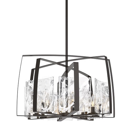 ARC 8 LIGHT PENDANT BY HUBBARDTON FORGE, FINISH: OIL RUBBED BRONZE, CLEAR GLASS,   | CASA DI LUCE LIGHTING
