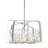 ARC 8 LIGHT PENDANT BY HUBBARDTON FORGE, FINISH: STERLING, CLEAR GLASS,   | CASA DI LUCE LIGHTING
