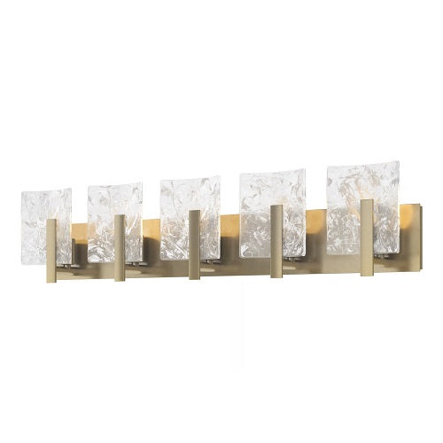 ARC BATH SCONCE BY HUBBARDTON FORGE, FINISH: SOFT GOLD, 5 LIGHT, CLEAR GLASS,  | CASA DI LUCE LIGHTING