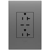 Magnesium Adorne 20A Tamper Resistant Receptacle Ultra Fast 30W Power Delivery USB by Legrand Adorne