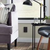Graphite Adorne Ultra Fast USB Type A/A Outlet in Living Room