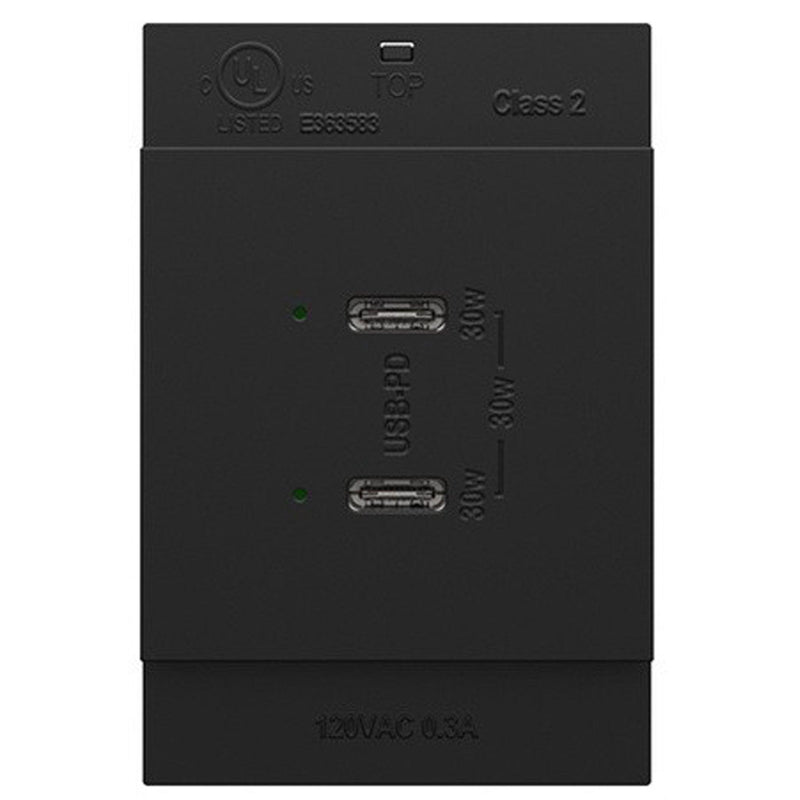 Graphite Adorne Ultra Fast Plus Power Delivery USB Type CC Outlet by Legrand Adorne