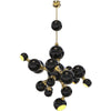 Gold Plated and Glossy Black Atomic Suspension by Delightfull