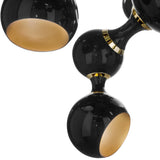 Gold Plated and Glossy Black Atomic Suspension by Delightfull