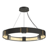 AURA PENDANT BY HUBBARDTON FORGE, FINISH: NATURAL IRON; CLEAR GLASS, | CASA DI LUCE 