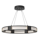 AURA SUSPENSION BY HUBBARDTON FORGE, FINISH: BLACK; FROSTED GLASS, | CASA DI LUCE LIGHTING