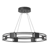 AURA SUSPENSION BY HUBBARDTON FORGE, FINISH: BLACK; SEEDED CLEAR GLASS, | CASA DI LUCE LIGHTING