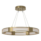 AURA SUSPENSION BY HUBBARDTON FORGE, FINISH: MODERN BRASS; FROSTED GLASS, | CASA DI LUCE LIGHTING