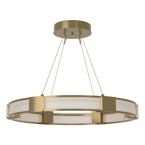 AURA SUSPENSION BY HUBBARDTON FORGE, FINISH: MODERN BRASS; FROSTED GLASS, | CASA DI LUCE LIGHTING