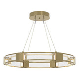 AURA SUSPENSION BY HUBBARDTON FORGE, FINISH: MODERN BRASS; SEEDED CLEAR GLASS, | CASA DI LUCE LIGHTING