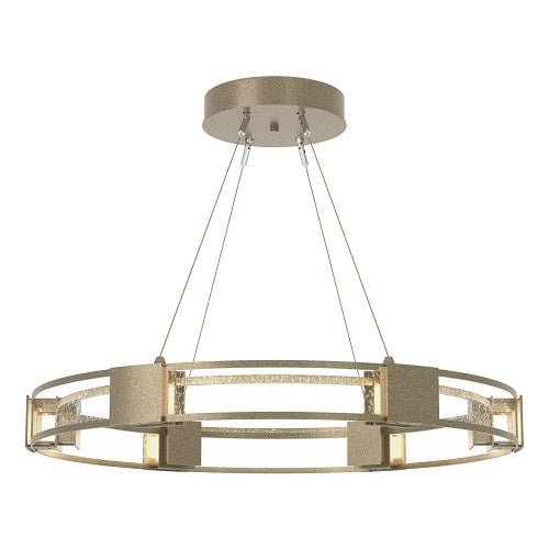AURA SUSPENSION BY HUBBARDTON FORGE, FINISH: SOFT GOLD; SEEDED CLEAR GLASS, | CASA DI LUCE LIGHTING