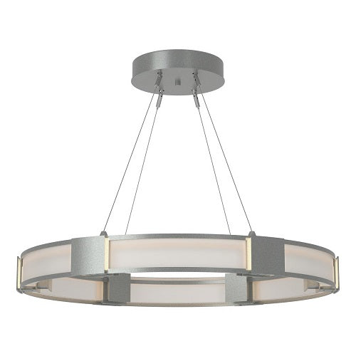 AURA SUSPENSION BY HUBBARDTON FORGE, FINISH: VINTAGE PLATINUM; FROSTED GLASS, | CASA DI LUCE LIGHTING