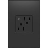 Adorne 15A Tamper Resistant Dual Controlled Outlet By Legrand Adorne Graphite Finish