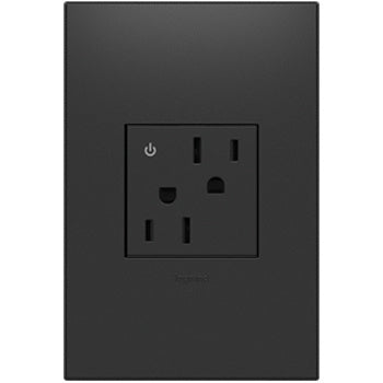 Adorne 15A Tamper Resistant Dual Controlled Outlet By Legrand Adorne Graphite Finish